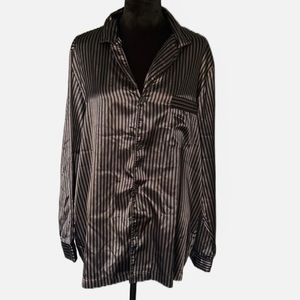 Roundtree and Yorke Stripe Satin Pajama